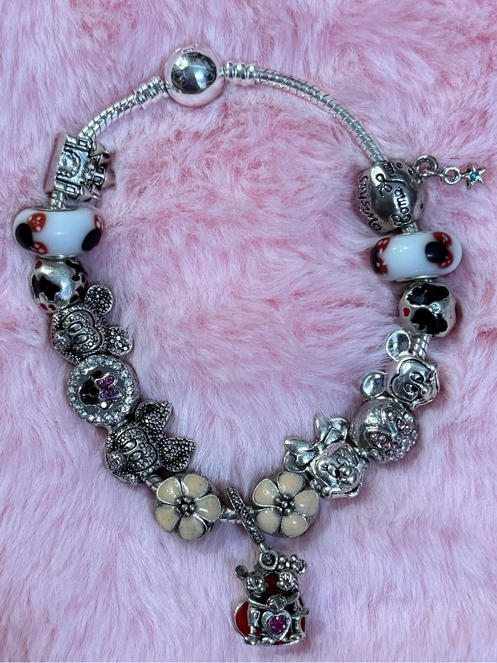 Mickey Minnie Mouse Charm Bracelet 20 Cm